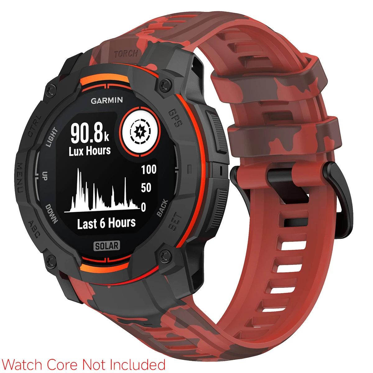Eco-Friendly Camouflage Printed Silicone Watch Strap (22/26mm)