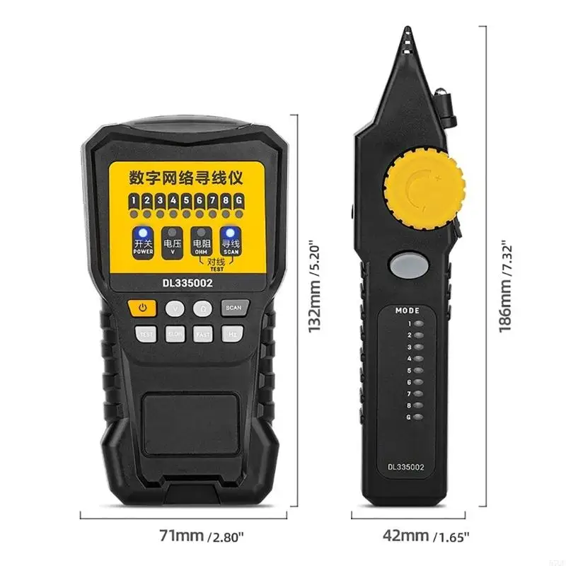 57QF Cable Line Testing Tool Telephone & Ethernet Wire Locator Wire Tracing Device Quickly Identify & Test Wiring Connection