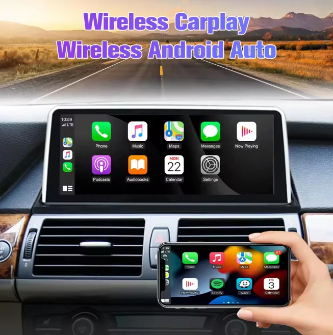 Android Car Radio for BMW X5 X6 E70 E71 CIC Multimedia Player Supports CarPlay,