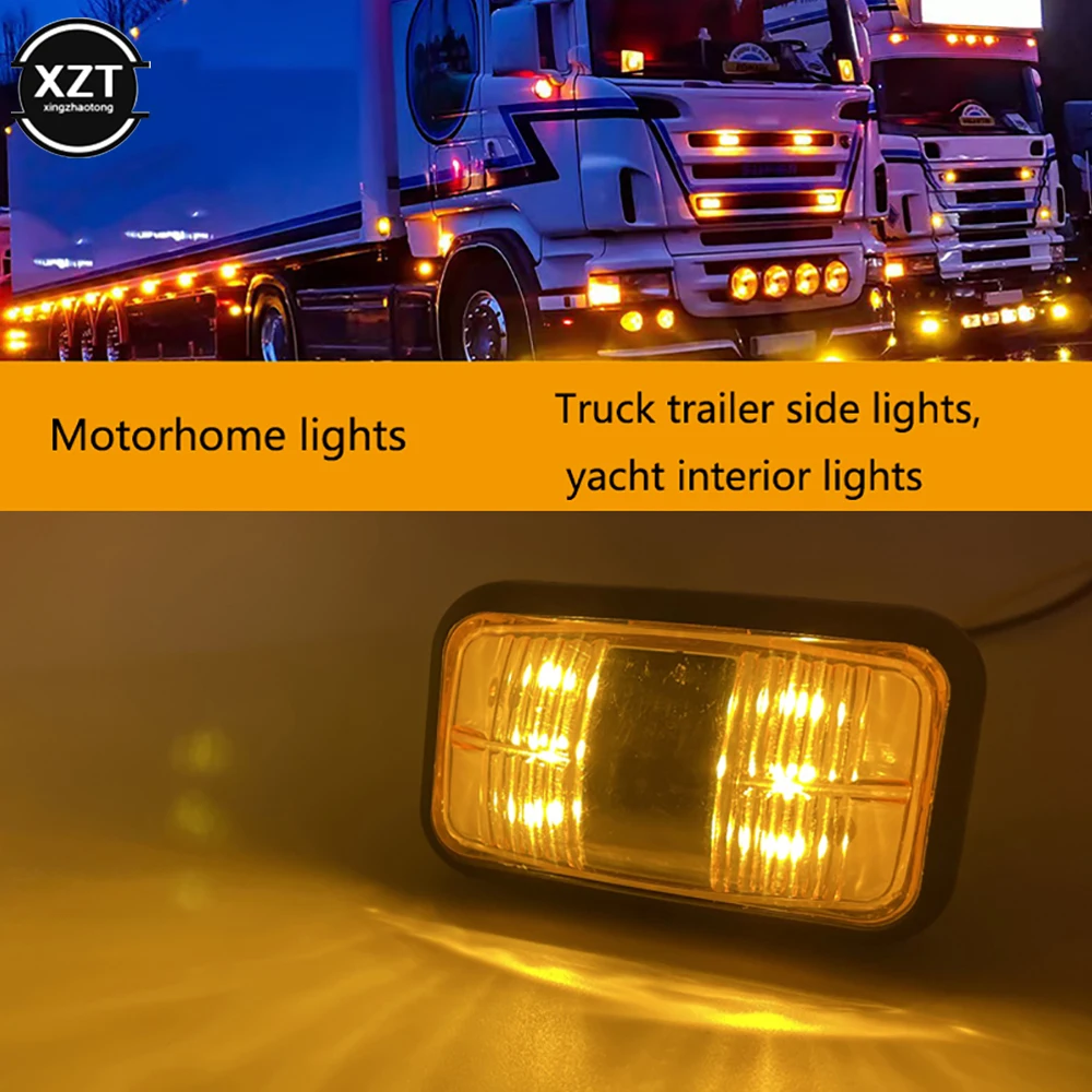 

12-24V Car Truck 6LED Side Marker Light Tail Lamp Stop Brake Lamp Car External Lights Warning Signal Indicator