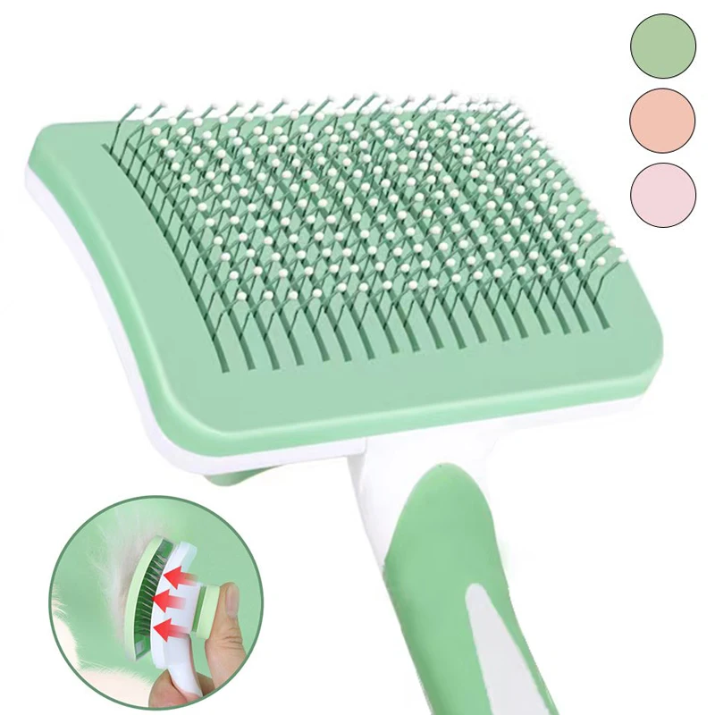 Cat Brush Pet Hair Shedding Comb For Cats Dog Comb Self Cleaning Puppy