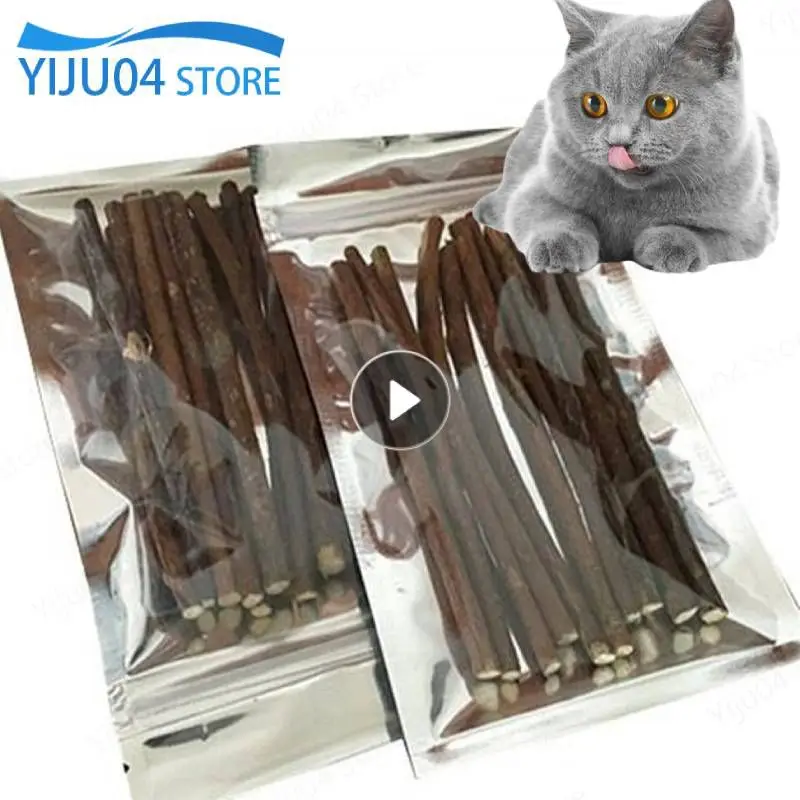 천연 Matatabi 반려동물 고양이 간식 스틱, 치아 청소 개박하 고양이 장난감, 악티니아 실버바인 반려동물 장난감, 고양이 제품, 로트당 15 개, 20 개