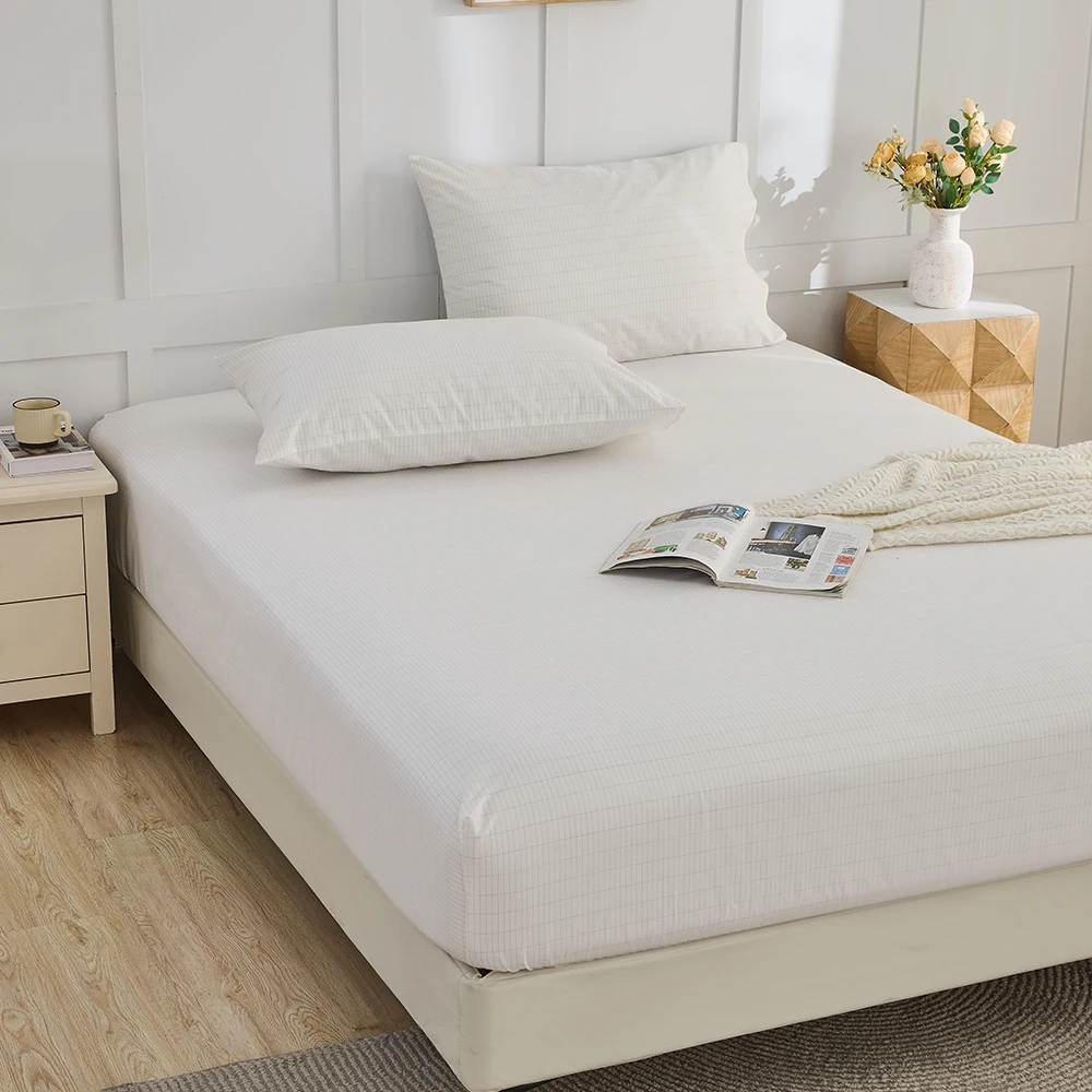 Hot Sale! Organic Cotton Silver grouding Bedsheet, Fitted Design, 95% Cotton 5% Silver, Boost Sleep Qualit 2
