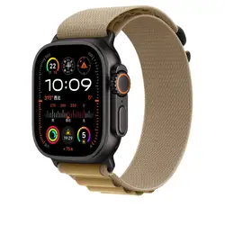 Durable Nylon Alpine Loop Strap - 46mm 44mm 45mm 49mm (Wheat - black)