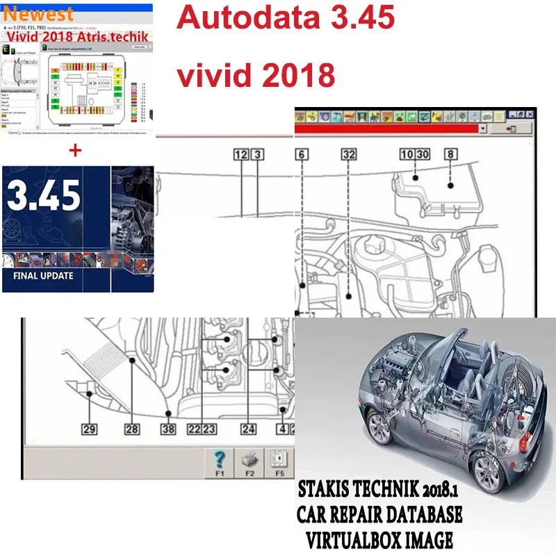 

2023 Hot Sale Car Diagnostics Auto Data 3.45 Vivid Workshop Data Atris Stakis 2018.01V Diagnostic Tool Software Multi-languages