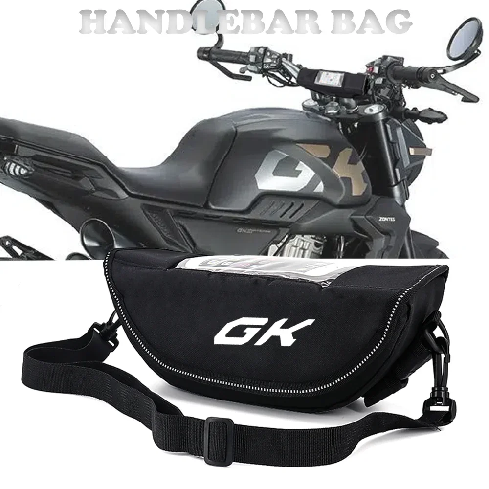 

Motorcycle Handlebar Bag Waterproof Handlebar Travel Navigation Bag for Zontes GK 125 / GK 155 / GK 125X