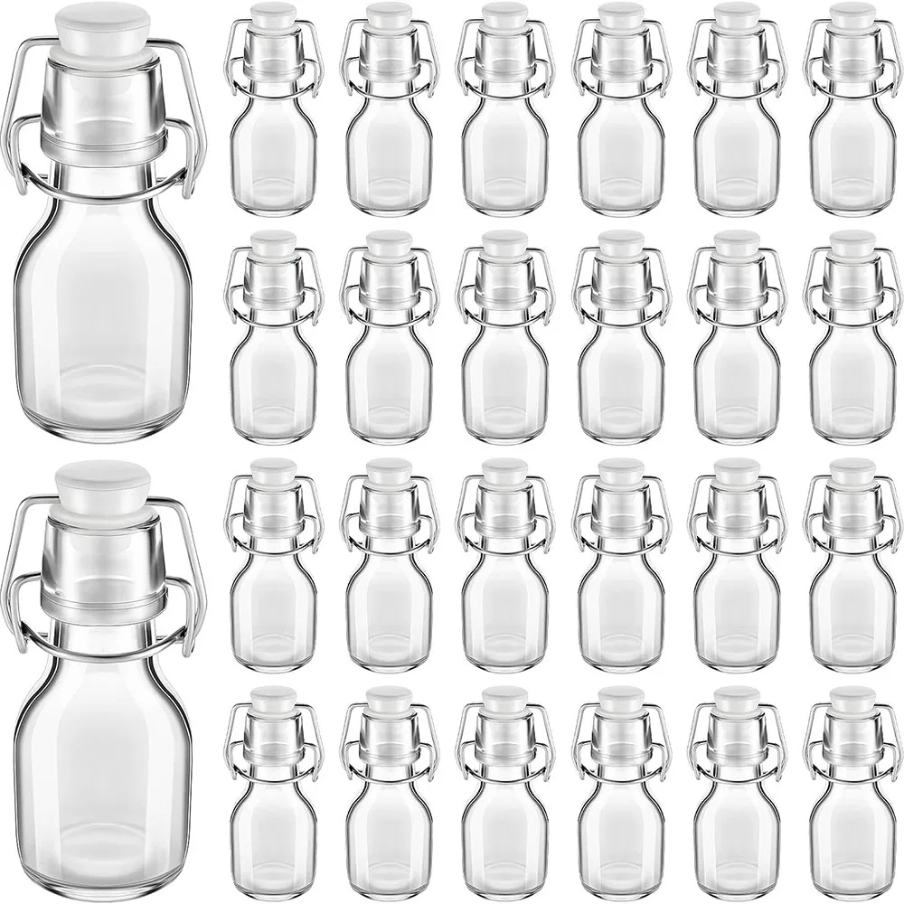 

8 Pcs Mini Swing Top Bottles with Stoppers 2 oz Mini Flip Top Glass Bottles for Crafts Decoration Wedding Themed Party Favors