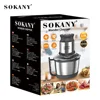 800W 3L Meat Grinder Stainless Steel Blender Mixer Machine Kitchen Food Processors Chopper Meat Mincer 220V 다지기 분쇄기 6