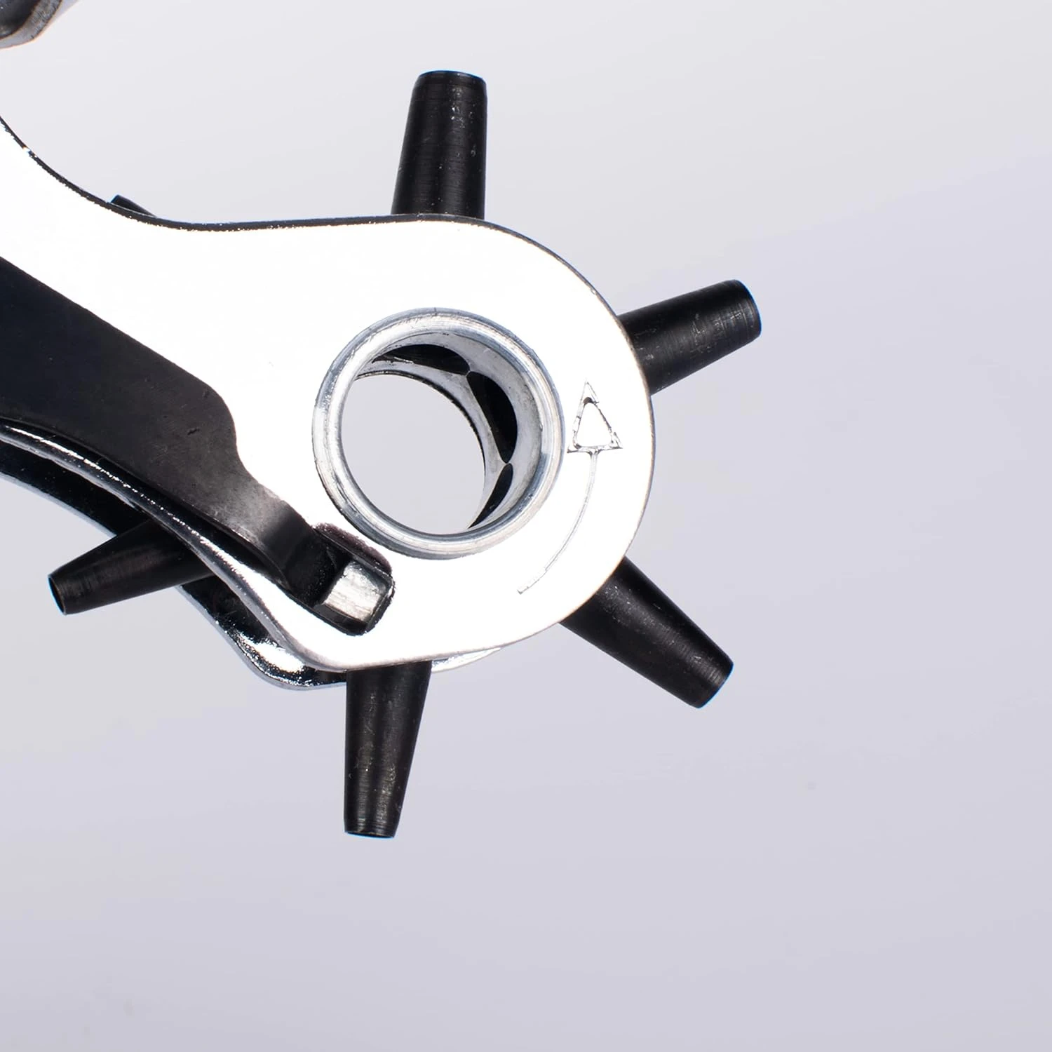 Must-Have High-Quality Durable Essential Silver Rotary Leather Hole Punch Tool for Leathercraft Belts-Versatile Precision Inst