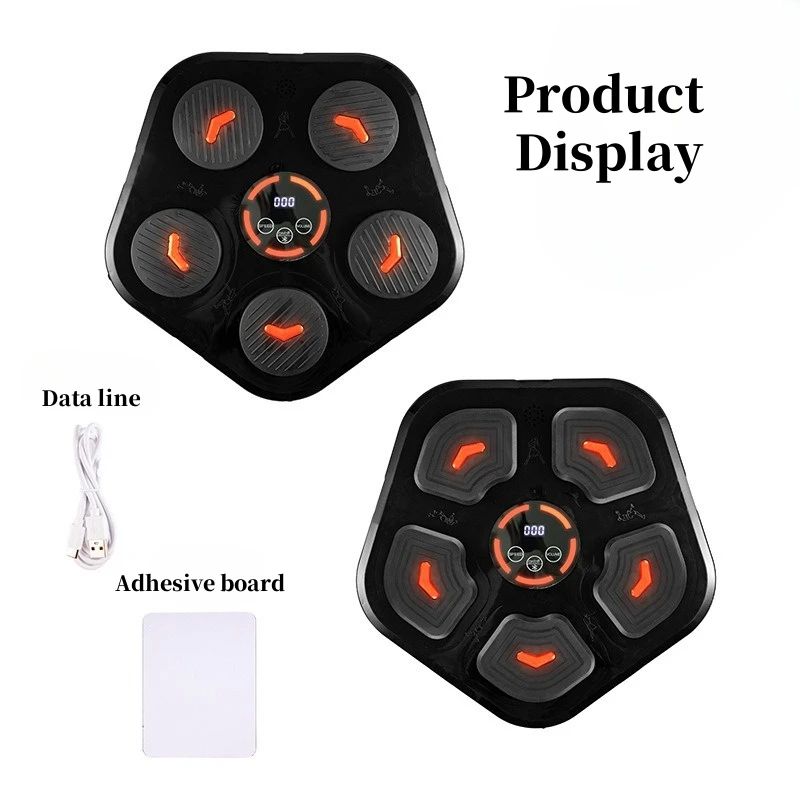 Smart music boxing machine for home use, adults and children, Bluetooth music boxing target, electronic wall target, reaction 6