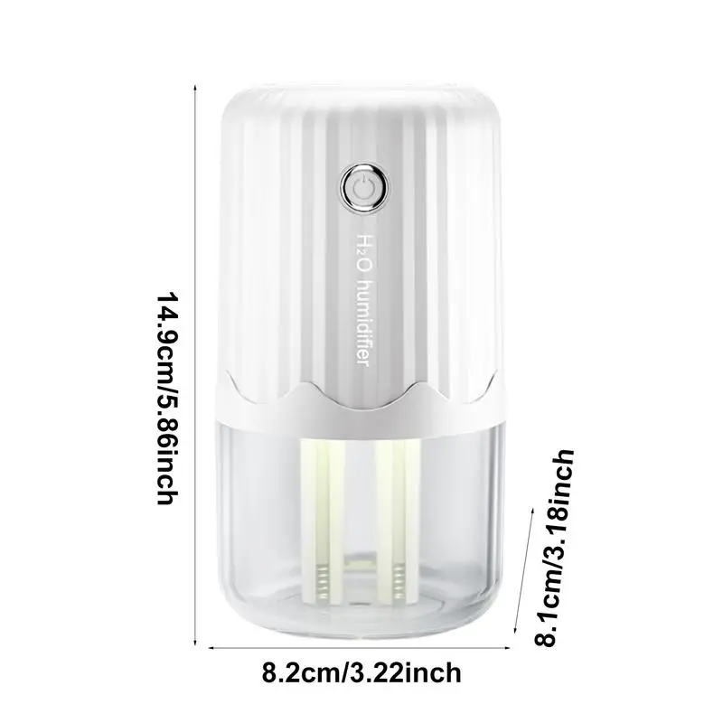 Tabletop Humidifier Portable Bedroom Air Diffuser Small Rechargeable Double Spray Large Capacity Air Humidifier Quiet Desk