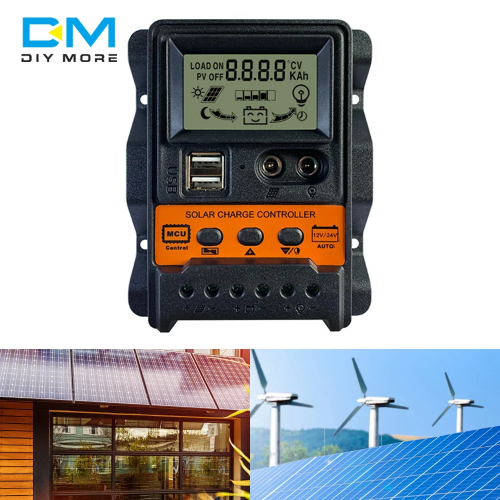 Solar Lithium Battery Charge Controller 12v 24v 10a 20a 30a Solar