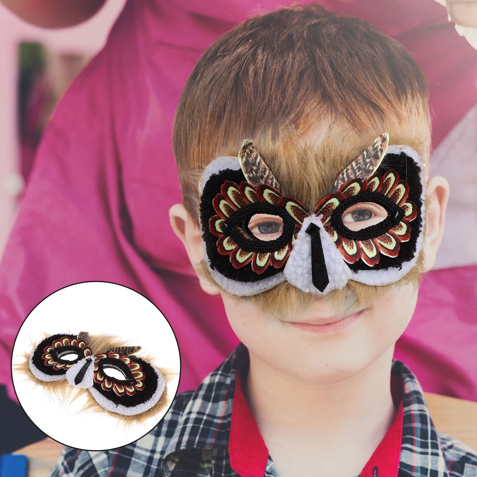 

Детская искусственная декоративная фотомаска с животными