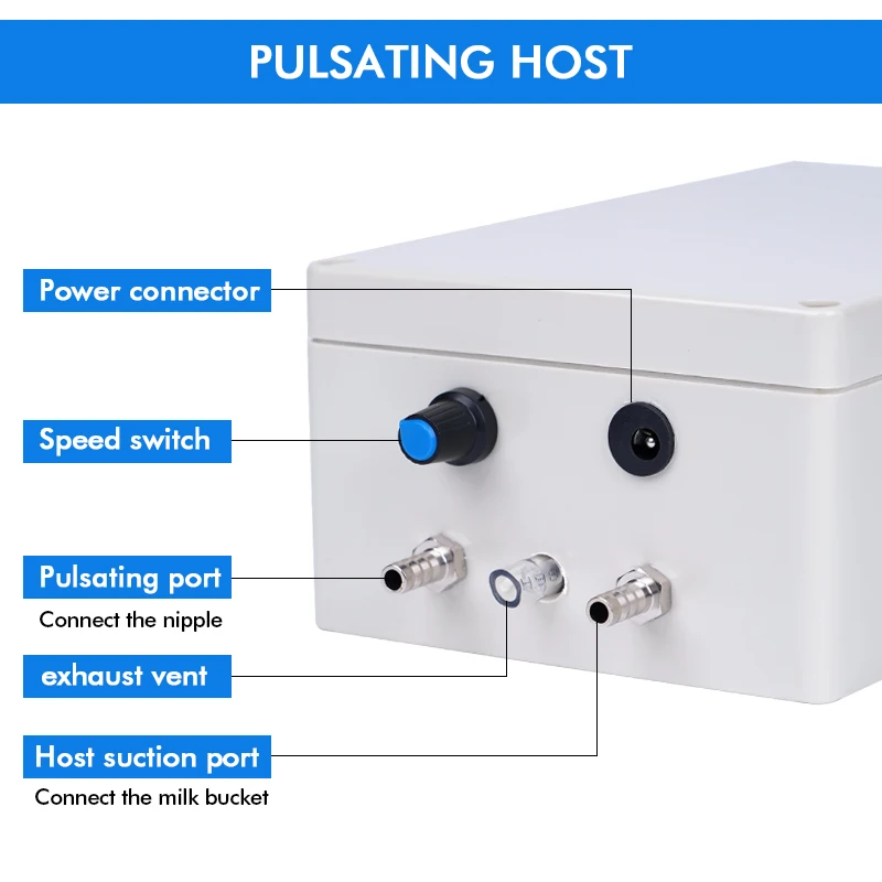 Cow Milking Accessories 1 PCS Cow Goat Pulse Milking Machine Accessory Host Vacuum Pump For Donkey Sheep Cow Pulse 12V