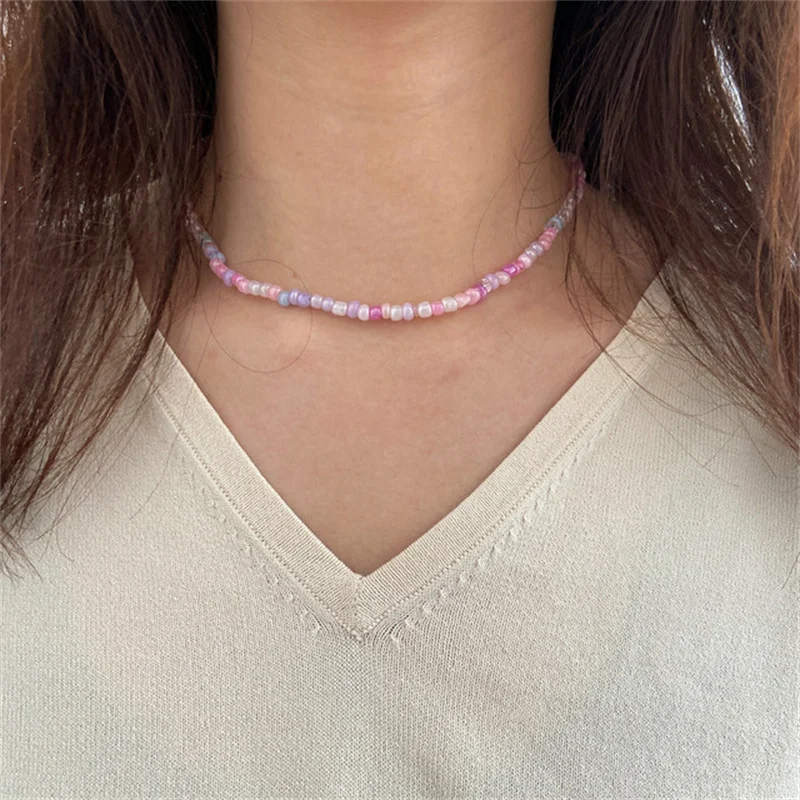 Trendy Böhmen Bunte Perlen Kette Choker Halskette für Frauen Männer Mädchen Schöne Kleine Blume Zubehör Halsketten Schmuck Geschenke – Detail 20