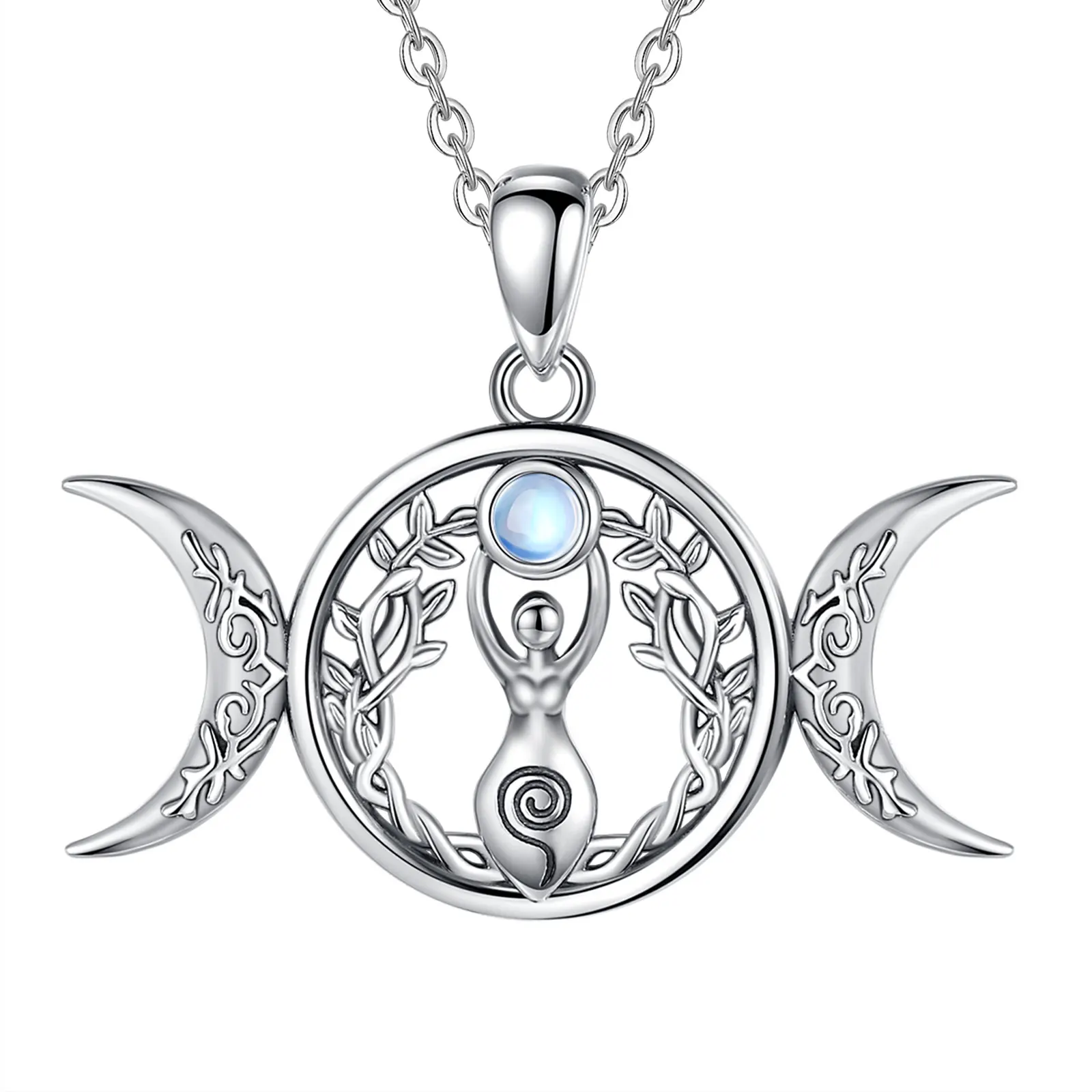 ペンダントヘッド MM: Silver Moon Phase Goddess Pendant MM: Silver Moon Phase Goddess Pendant