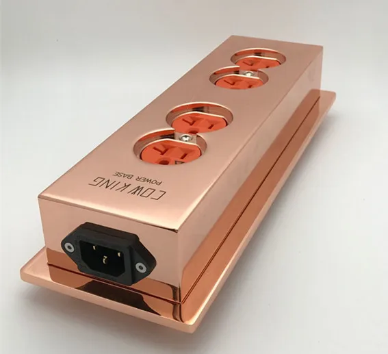 

Hot sale Pure Copper Hollowed Out Fever Audio Dedicated Hi-end Level 4-Bit Power Socket