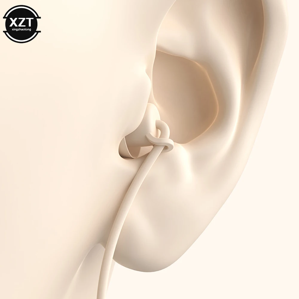In Ear Sleep Earphone Side Sleep Non Pressing 3.5mm Wired Headphone For Phone Tablet Wire Control Earplug Noise Cancelling