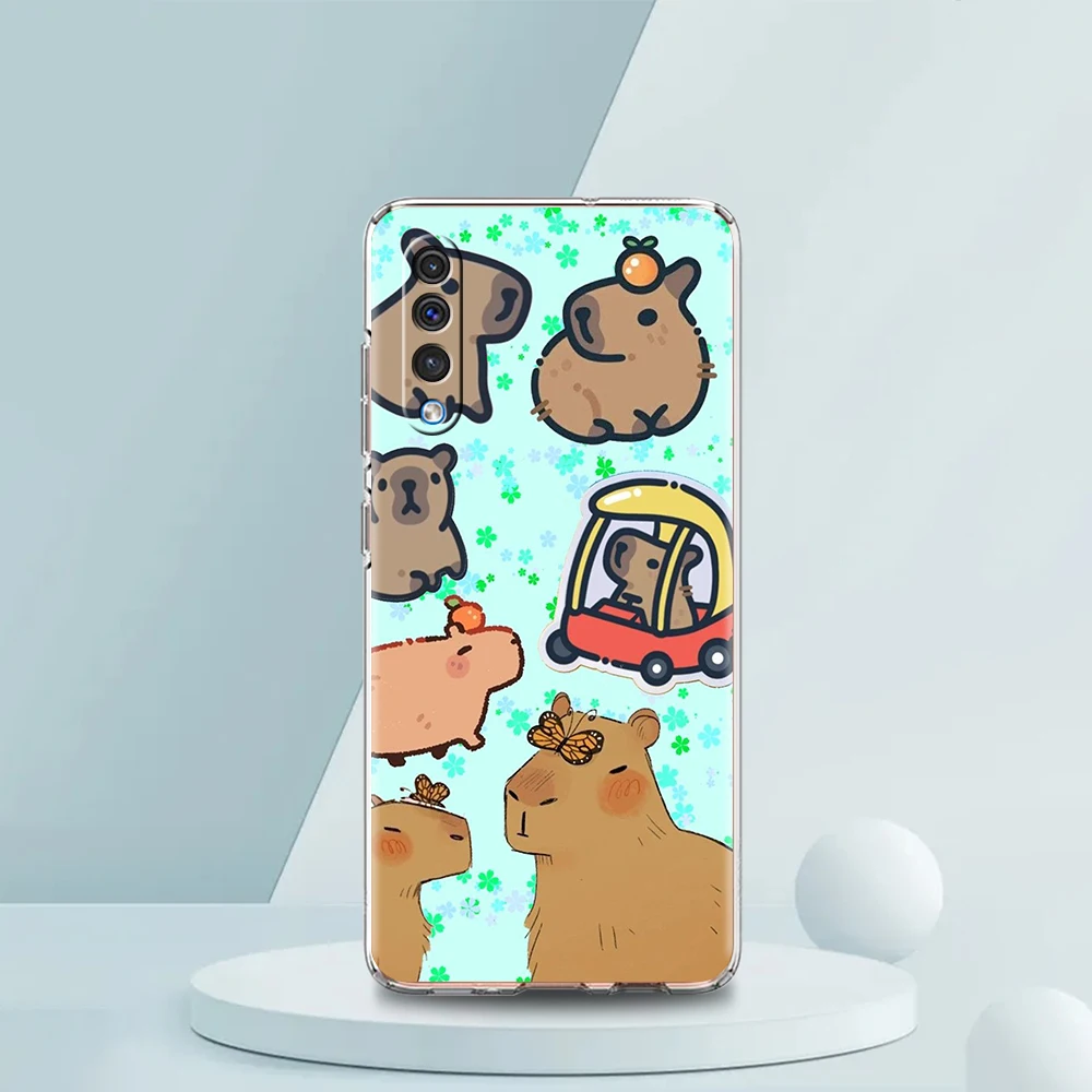 Cartoon Capybara Transparent Silicone Phone Case