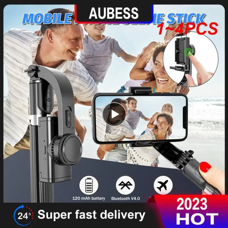 

1~4PCS Mobile Phone Wireless Selfie Stick Tripod Anti-shake Handheld Balance Stabilizer