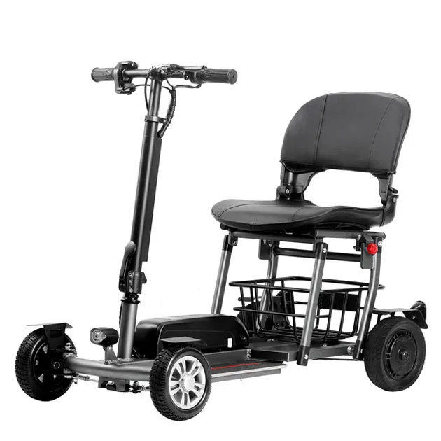 10 Pollici 300W Fold Scooter 36 V12Ah Scooter Per Mobilità Impermeabile Per Adulti 4 Ruote Scooter Elettrico Per Anziani