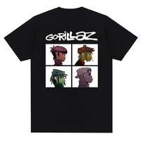 Music Band Gorillazs Punk Rock Print T Shirt 90s Casual Fashion Short Sleeve Plus Size T Shirt Unisex 1