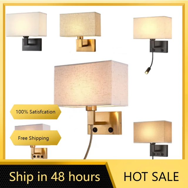 Applique Murale Moderne en Tissu, Luminaire Décoratif d'Nik, Idéal pour une Chambre à Coucher, un Hôtel ou une Lecture 1