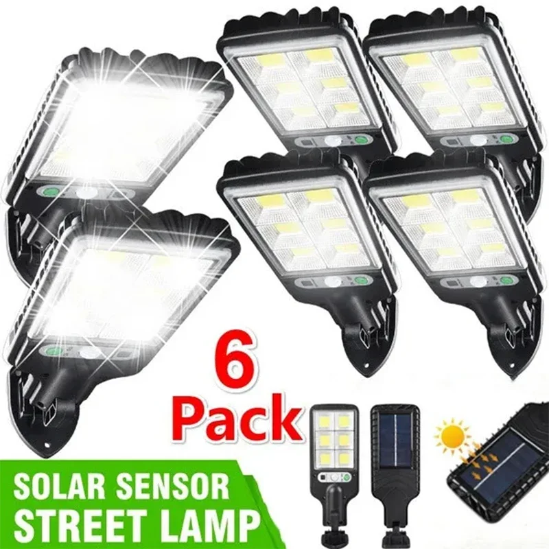 Solar Street Lights Outdoor, Solar Lamp With 3 Light Mode Waterproof Motion Sensor Security Lighting for Garden Patio Path Yard outdoor garden patio furniture 7 piece pe rattan wicker sectional cushioned sofa sets with 2 pillows and coffee table[us stock]