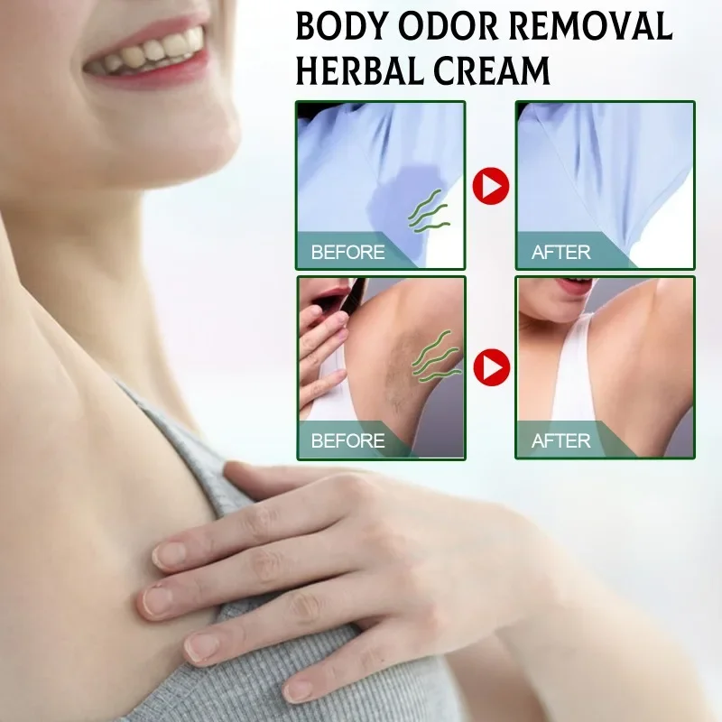 Body Odor Underarm Sweat clean Deodor Cream for Man Woman Removes Armpit Odor and Sweaty refreshing Lasting Aroma Deodorant 20g