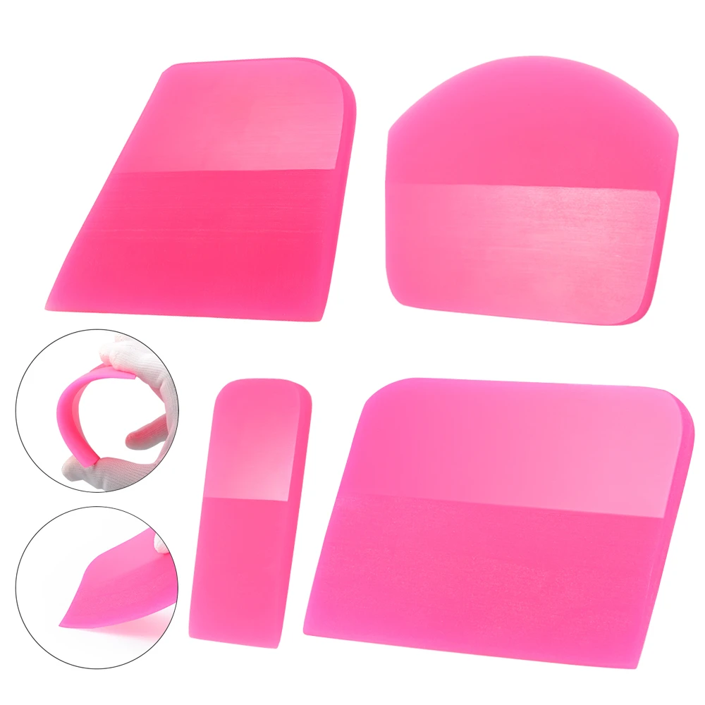 turtle wax ice EHDIS Pink Rubber Scraper Soft PPF Wrapping Car Tools Wash Accessories Vinyl Tint Window Film Glass Water Removal Card Squeegee best ways to clean car seats