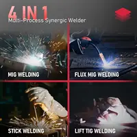 multiprocess MIG Welder Flux Cored/MIG/Lift TIG/Stick ARC Welder 4 in 1 Welding Machine Synergic Control 110V/220V Dual Voltage 2