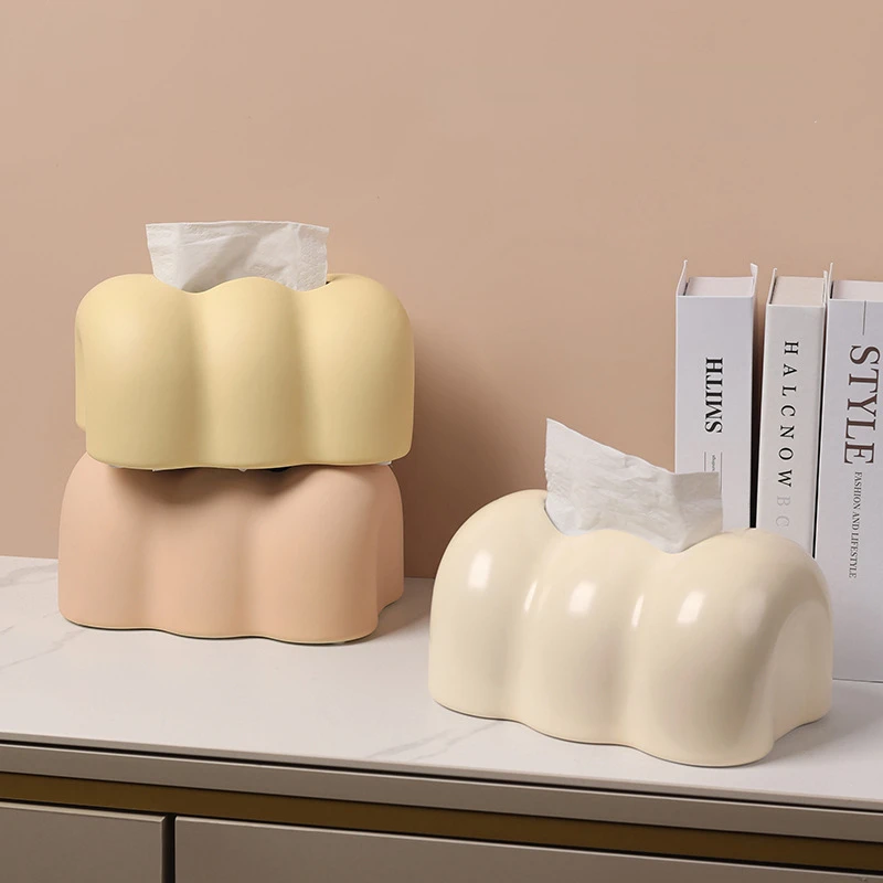 

Ceramic Tissue Box Cartoon Cloud Napkin Storage Rack Cute Paper Towel Holder Desktop Storage Box Napkin Holder Home Decoraction