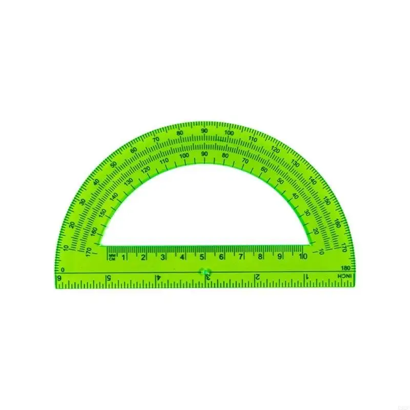 5Pcs 180도 플라스틱 각도기 6인치 각도기 학교 사무실 공급 K92C