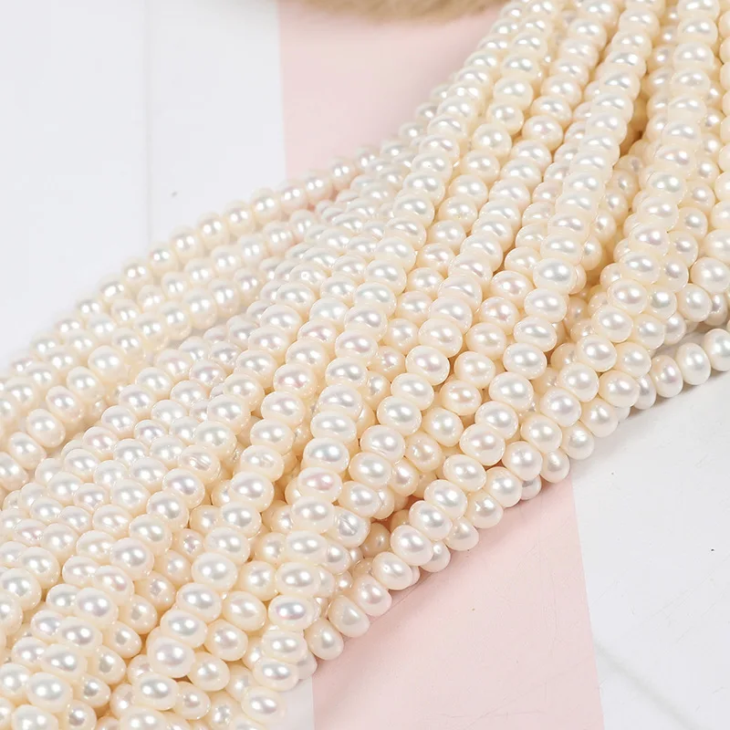 

Новинка, натуральный плоский натуральный Пресноводный Культивированный Жемчуг 6-7 мм, полуготовое ожерелье из бусин для хлеба, жемчуг премиум-класса, женские серьги «сделай сам»