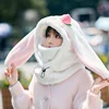 New Cartoon Rabbit Ear Ski Helmet Cover Comfortable Soft Cycling Skiing Helmet Hat Lovely Winter Warm Plush Cap for Girl Women 5
