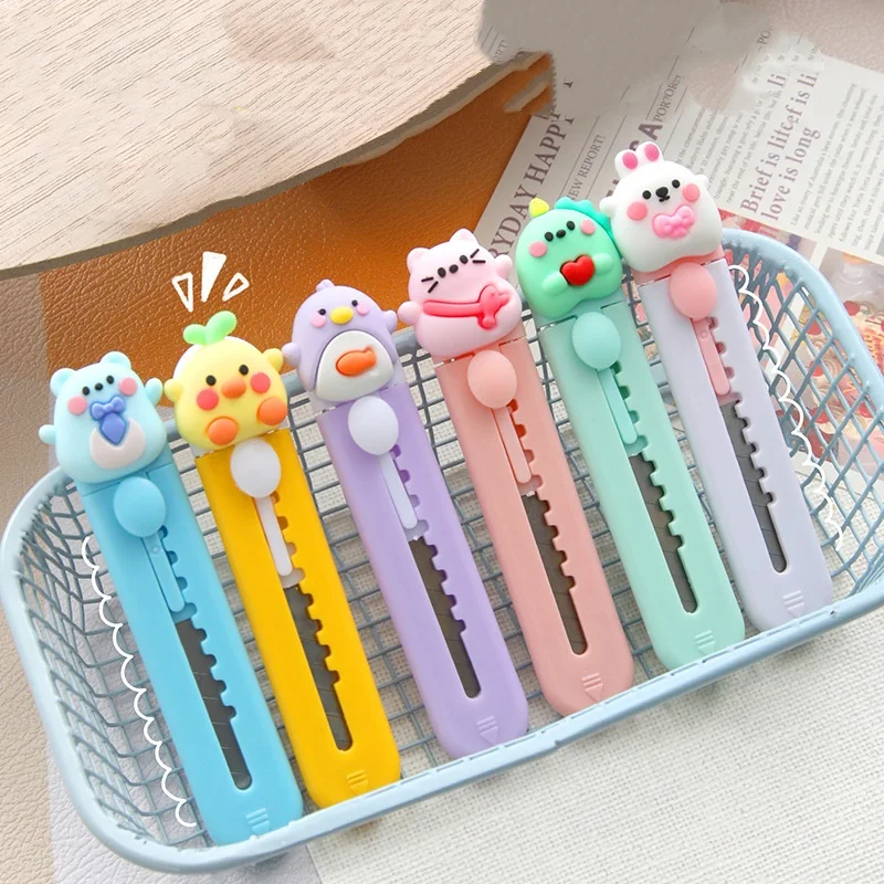 귀여운 캔디 컬러 블레이드 미니 커터, 가정, 학교, 학생용 미니 귀여운 박스 오프너
