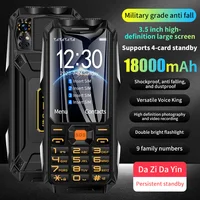 Q9 GSM 2G Network Mobile Phone 4 SIM Cards Rugged Bar Cellphone 3.5Inch HD Display Big Battery Loud Voice For Elderly 1