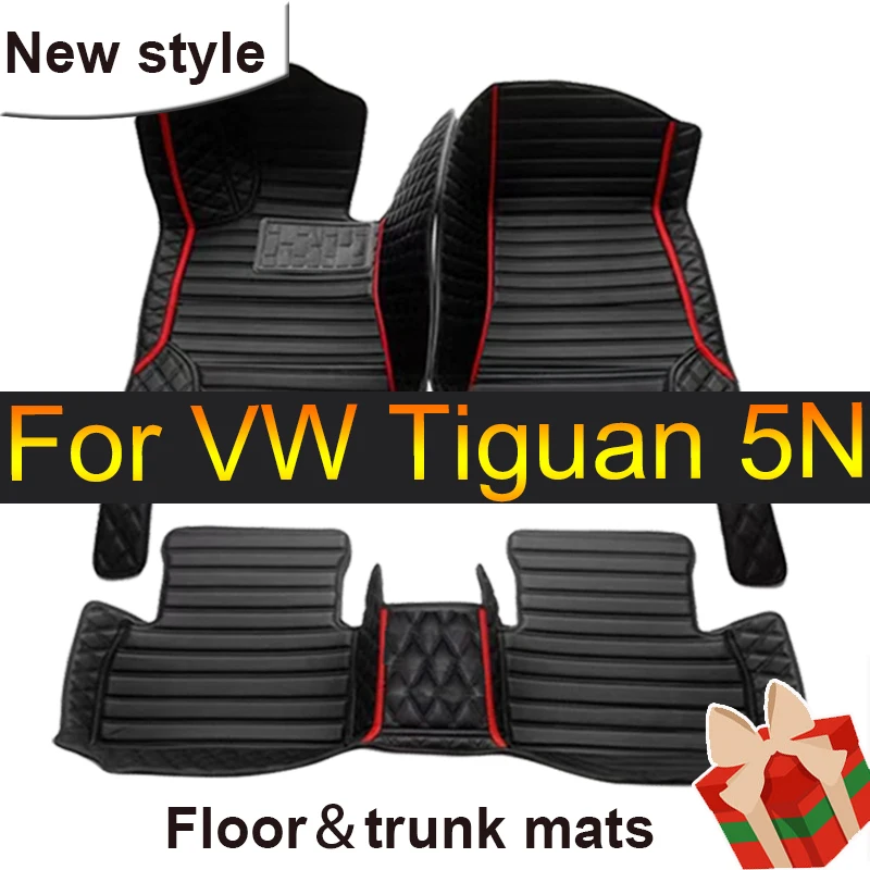 

Car Floor Mats For Volkswagen VW Tiguan 5N 2017 2018 2019 Custom Auto Foot Pads Automobile Carpet Cover interior accessories