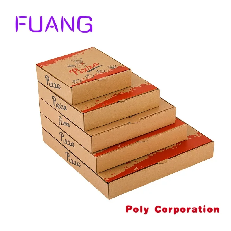 

Custom Wholesale Cheap Foldable Corrugated Kraft Paper Food Packing Custom Pizza Box