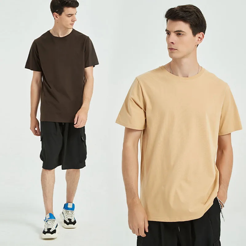 2022 100 Cotton New Summer Men T-shirt Short-sleeve Causal O-neck Basic Tees Solid Color Cotton Male T Shirts Sport Man Tops best t shirts for men