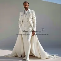 Formal Groom Wear Wedding Tuxedo Tailored Made Jacket Long Tail Vest Pants 3 Pieces Man Business Banquet Prom Blazer Chic Dress 1