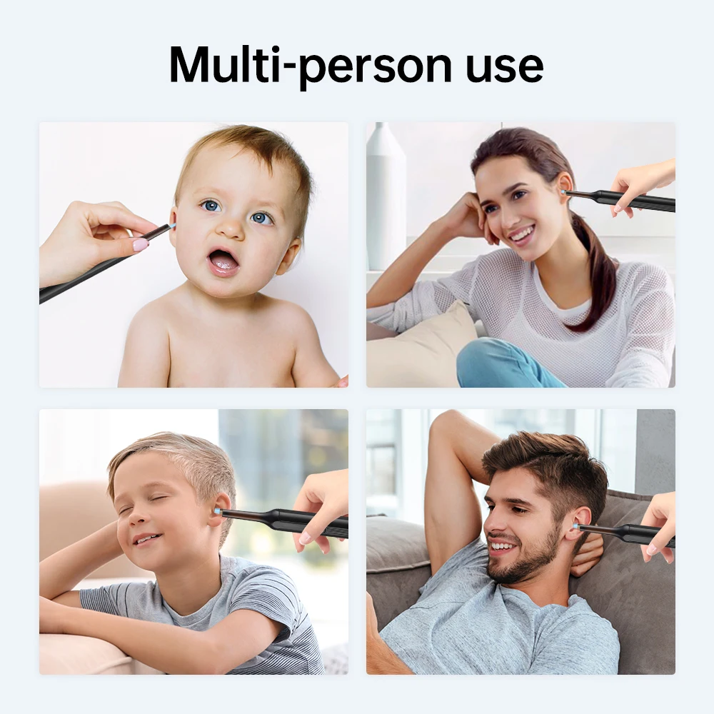 Smart Visual Ear Cleaner Ear Sticks Otoscope Type-C Charging Endoscope Wax Removal Tool Earpick MIni Camera Health Care Set
