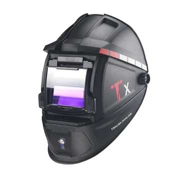Maschere per saldatura solare casco per saldatura Auto oscurante regolazione automatica della luce variabile grande vista maschera facciale per saldatore ad arco a colori reali
