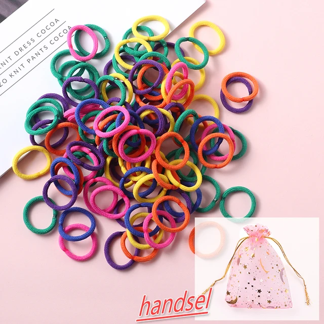 100PCS/Set Girl Hair Ring Children Ponytail Elastic rubber band hair band Hair Accessories girl Headband Scrunchie Headdress Set 100pcs-19