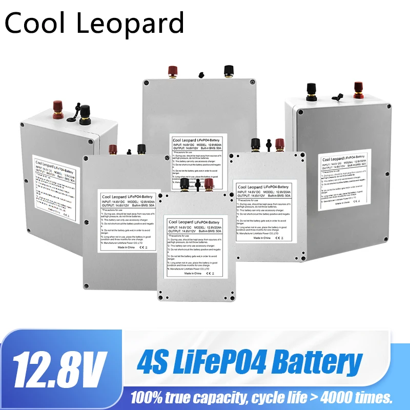 

12V 20Ah 30Ah 40Ah 50Ah 60Ah Rechargeable LiFePo4 Battery Life 5000 Cycle Built-in BMS Protection Board for Solar Energy Storage