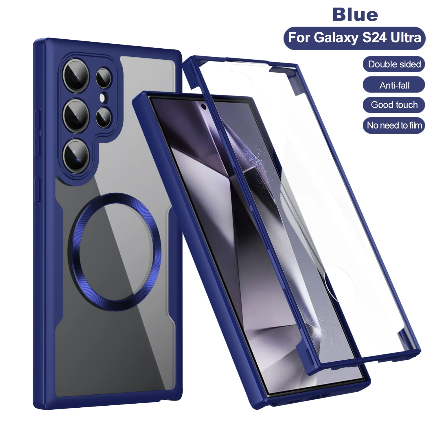 Magnetic 360 Full Body Clear Protective Case with Magsafe Compatibility