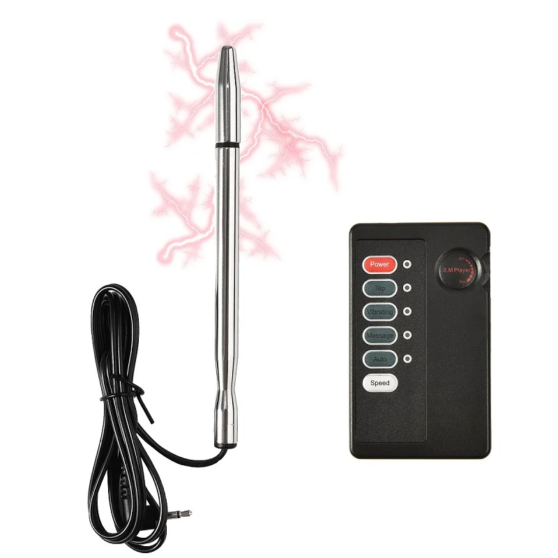 Male Stainless Steel Penis Plug Electric Stimulation Urethral Catheter Bi-polar Electro Shock Metal Penis Plug Dilator Sex Toy penis sex toys