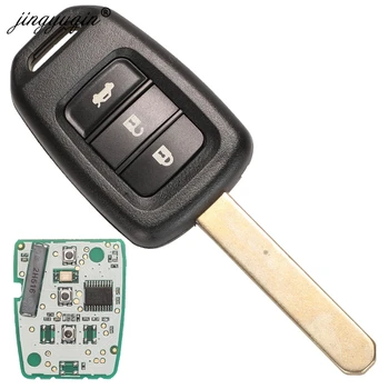 Keyforkess 2 1/4 Pulsante Car Key Fob PCF7961 Chip di Chiave a Distanza Fob per Honda 2013-2015 crv 2013-2017 Accord Civic MLBHLIK6-1T - Jingyuqin 2 1 4 Pulsante Car Key Fob PCF7961 Chip di Chiave a Distanza Fob
