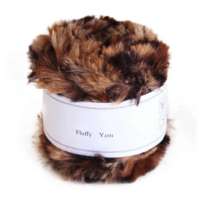 50g/Roll Mink Wool Yarn Faux Fur Cashmere Knitting Yarn For Hand Knitting Crochet Sweater Scarf Hat Fluffy Mink Yarn Thread 6