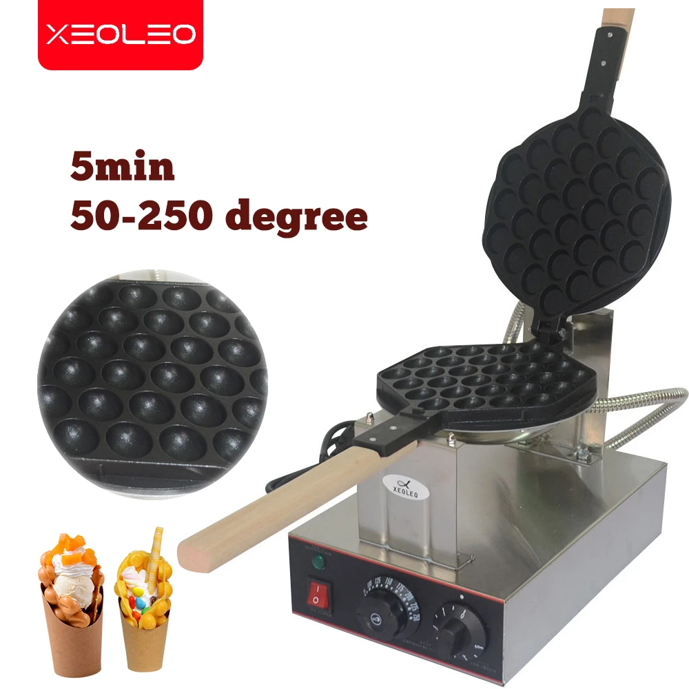 XEOLEO 1400W Electric Waffle Makers QQ Eggs Waffle Making Machines